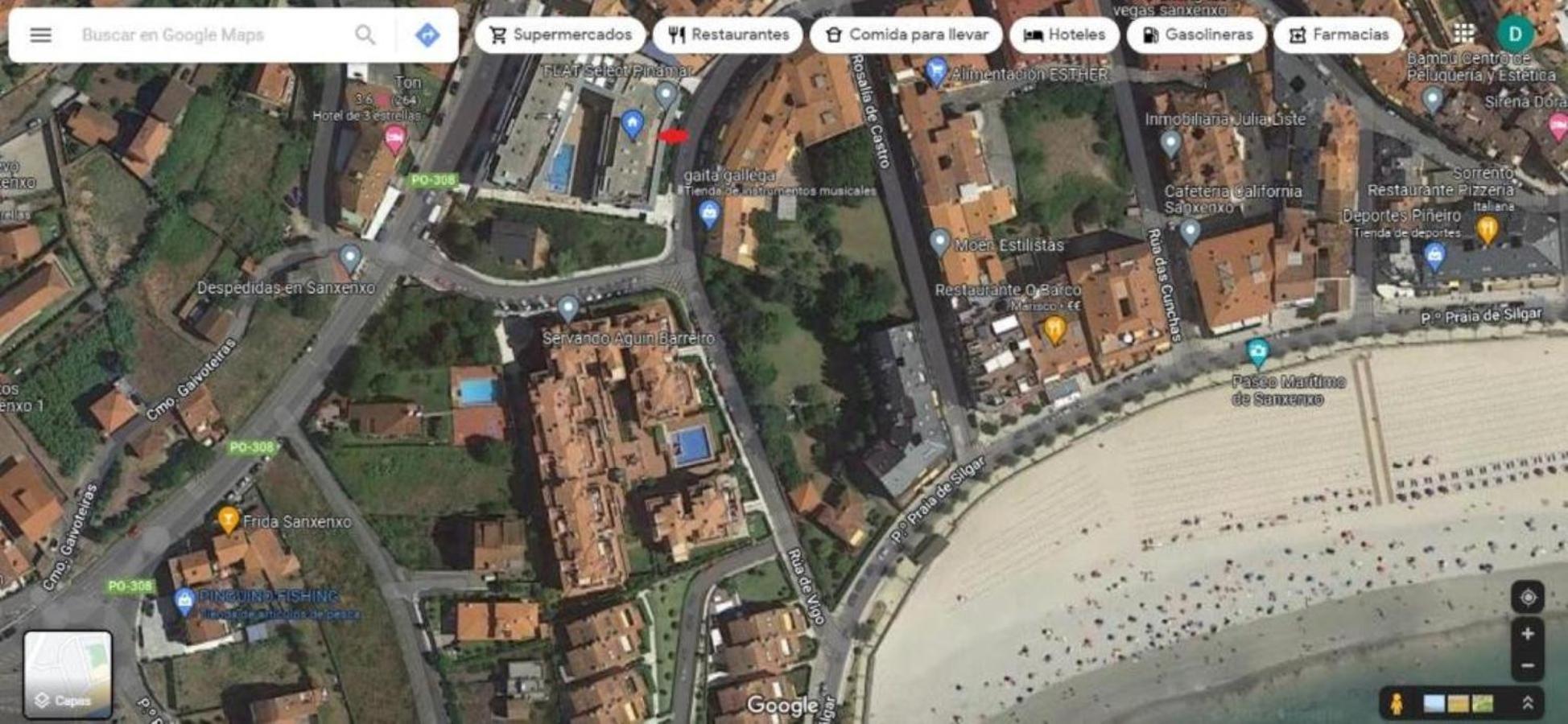 Apartamento En Urbanizacion Con Piscina En Playa De Silgar Sanxenxo Exterior foto